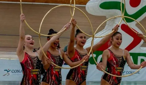 Equipo mexicano de gimnasia rítmica termina en el top 10 de Torneo Thiais 2026.