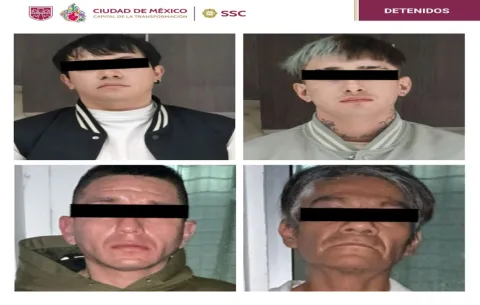 SSC de la CDMX detienen a cuatro personas en la alcaldía Cuauhtémoc.