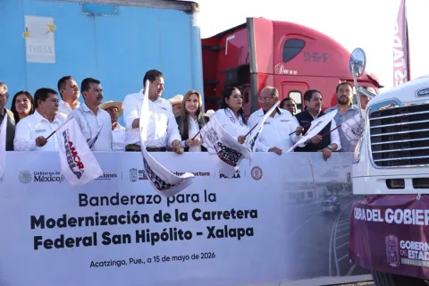 Armenta encabeza banderazo de inicio a modernización de Carretera Federal San Hipólito-Xalapa.