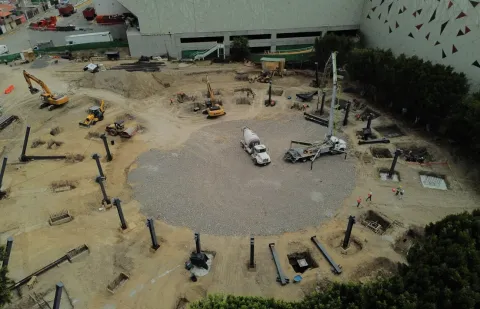 Avanza construcción del Fórum Pensar en Grande en Puebla.