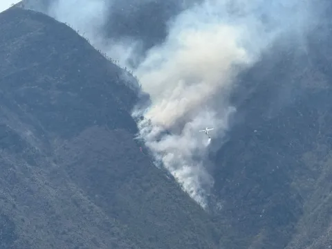 Más de 250 brigadistas combaten incendio en San Andrés Yahuitlalpan, en Zautla.