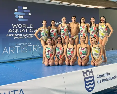 Selección mexicana de natación artística lista para Pontevedra.