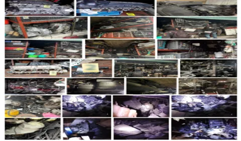 Aseguran 11 toneladas de autopartes robadas en Iztapalapa.