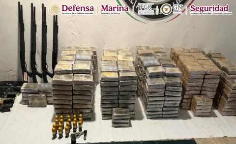 Aseguran armas de fuego y droga, reporte de Seguridad en el país.