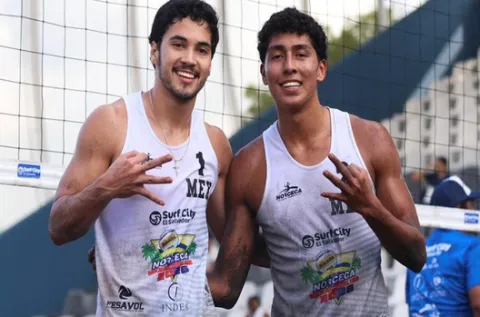 Mexicanos Inés Lares y Carlos Ayala, tricampeones del Tour NORCECA de Voleibol de Playa.
